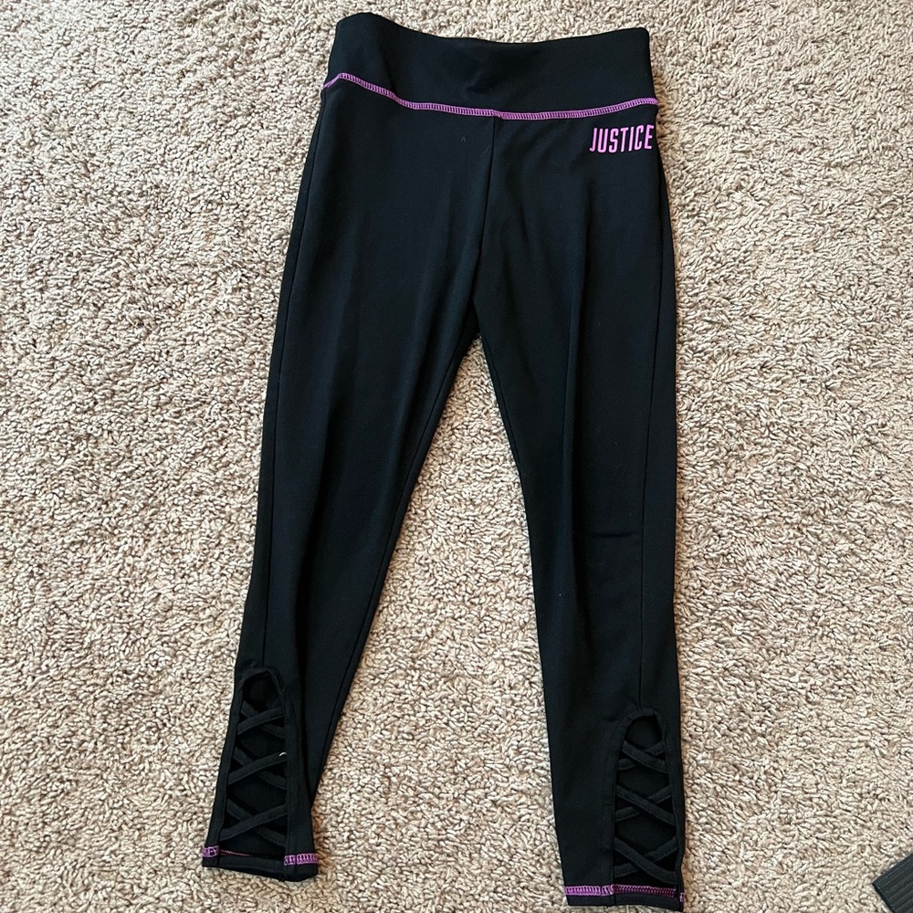 Justice size 6 girls leggings size with ballet inspired detail.
